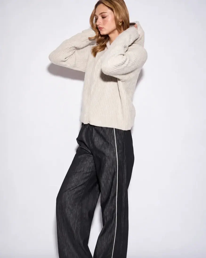 John + Jenn Gavin Hooded Zip Knit
