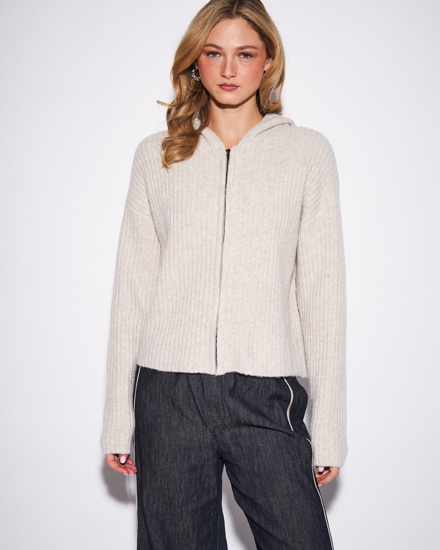 John + Jenn Gavin Hooded Zip Knit