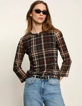 Sanctuary Mesh 3/4 Sleeve Top