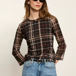 Sanctuary Mesh 3/4 Sleeve Top