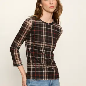 Sanctuary Mesh 3/4 Sleeve Top
