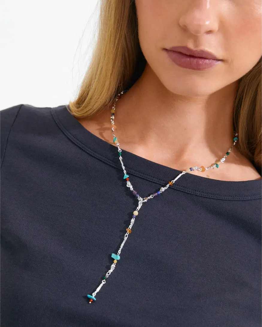 Pilgrim Trace Y Necklace
