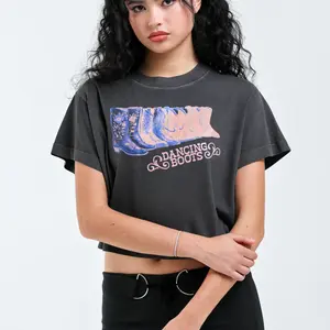 Girl Dangerous Dancing Boots Crop Tee