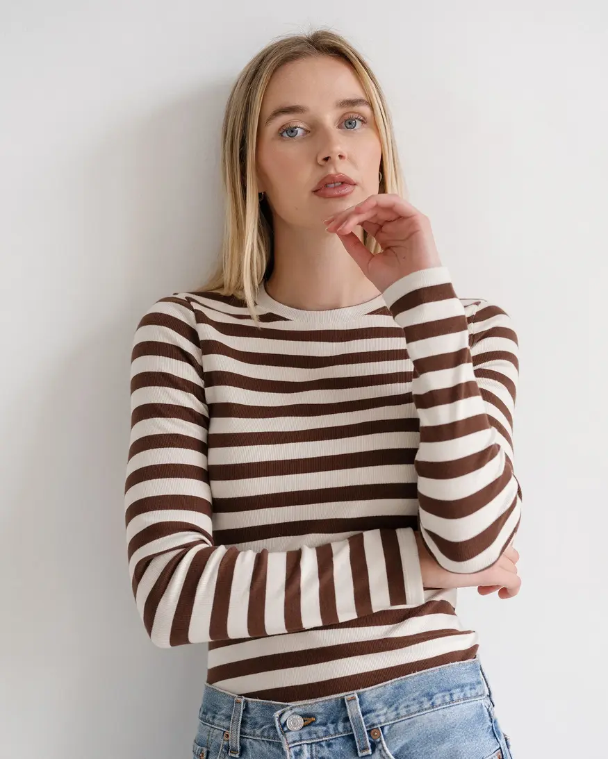 Brunette The Label Ribbed Long Sleeve