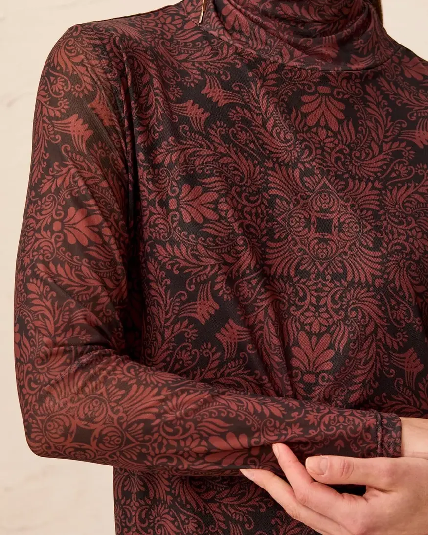 Tribal Chasity Mesh Turtleneck