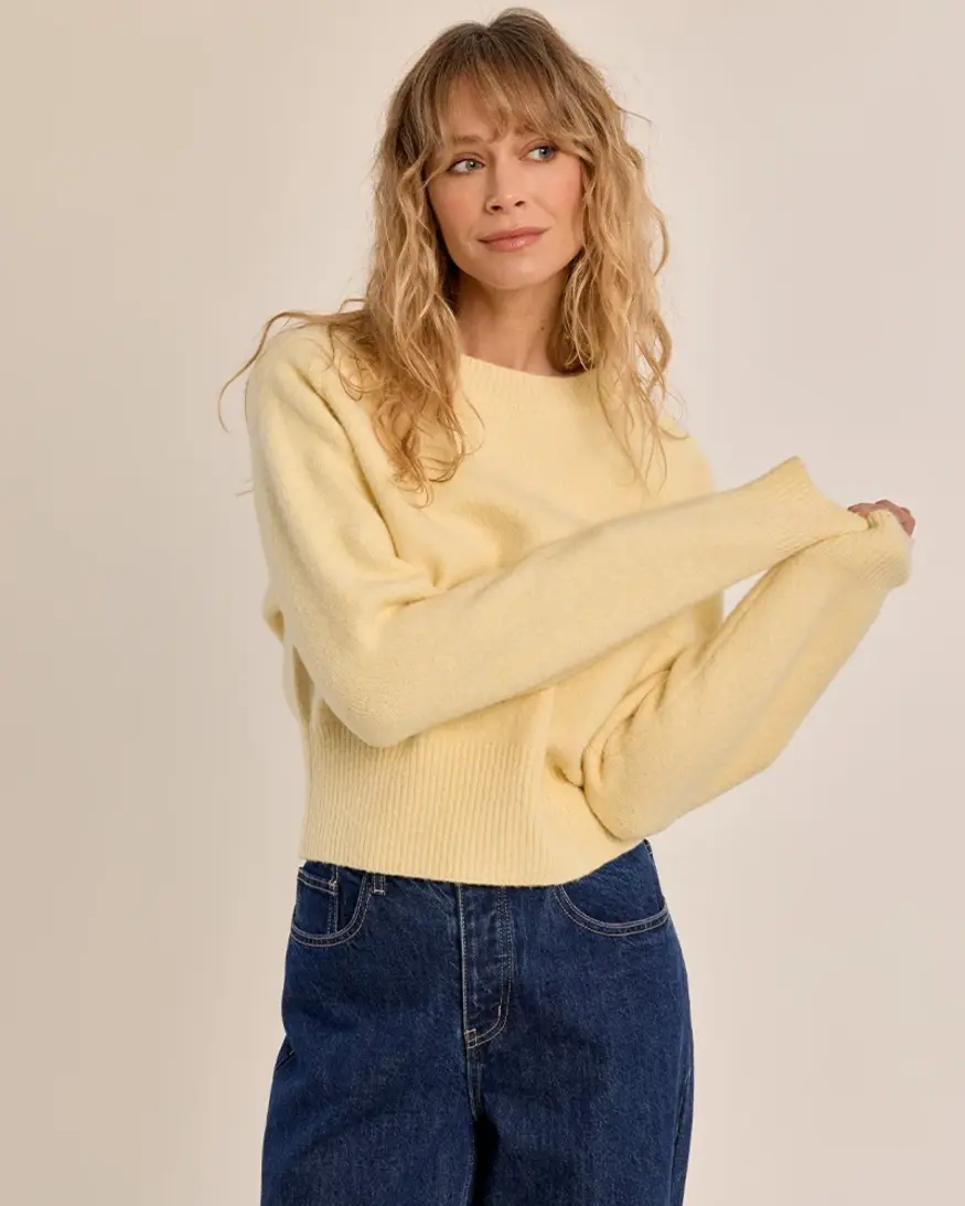 Molly Bracken Gwen Ribbed Crop Sweater