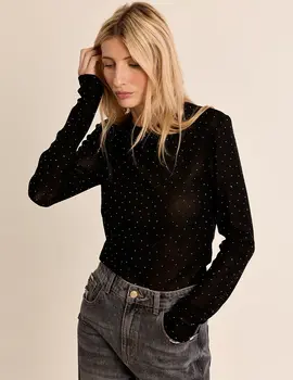 Molly Bracken Grace Polka Dot Semi-Sheer LS