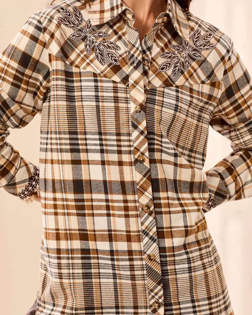 Tribal Canan Plaid Shirt