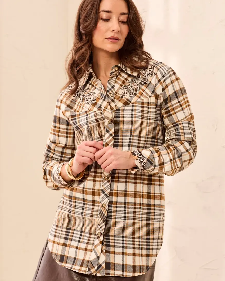 Tribal Canan Plaid Shirt
