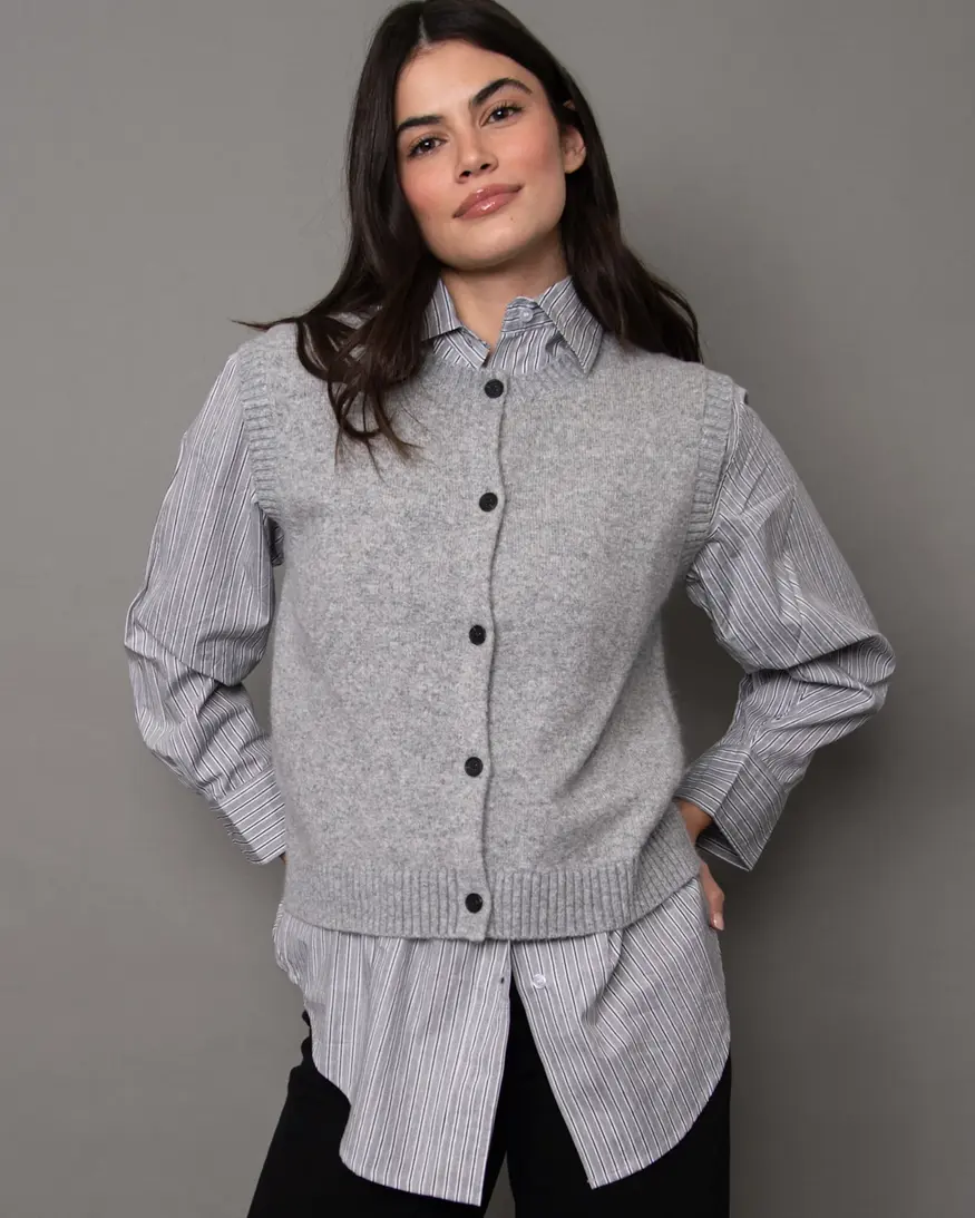 RD Style Orillia Slvlss Button Vest