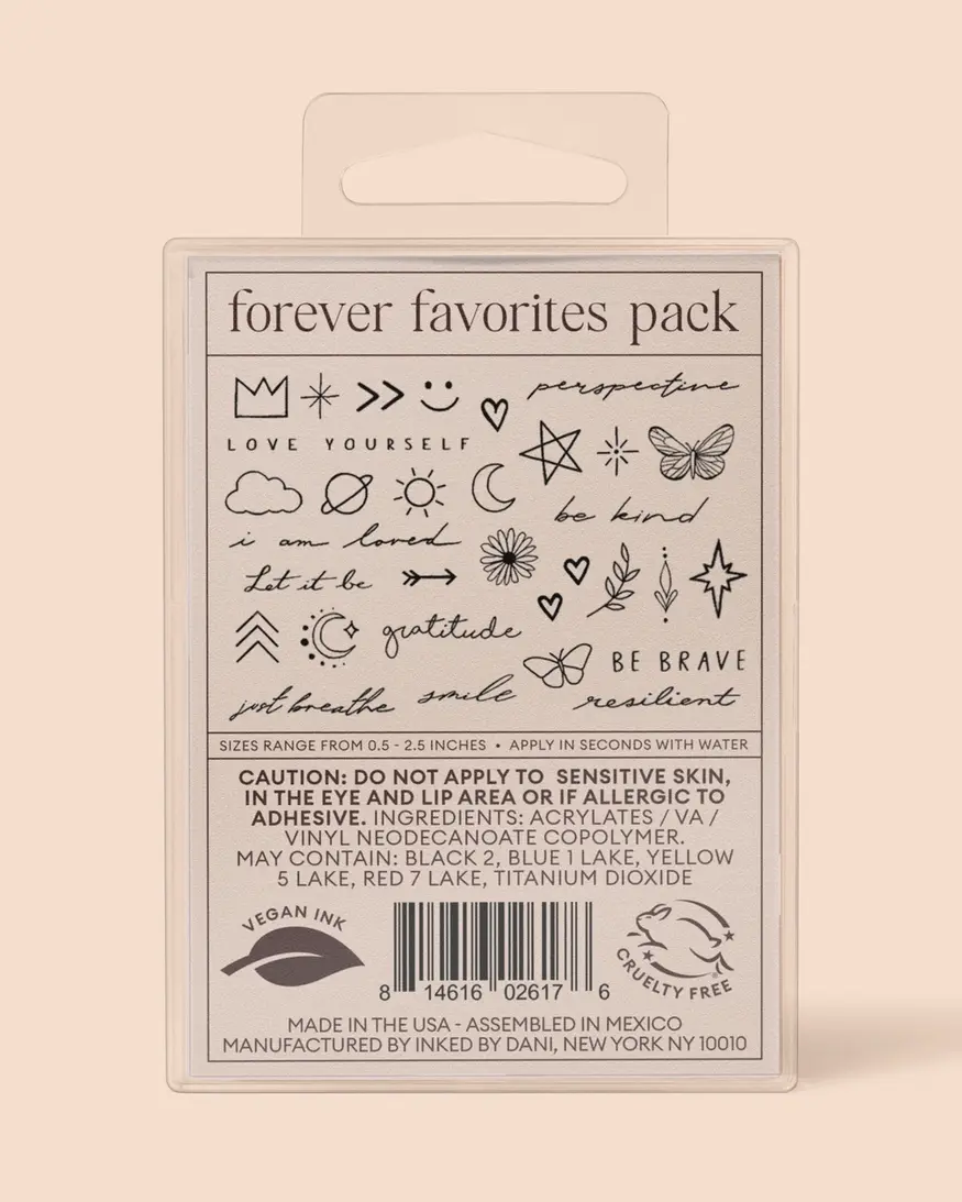 Inked By Dani Forever Favorites Temp Tattoo Pack