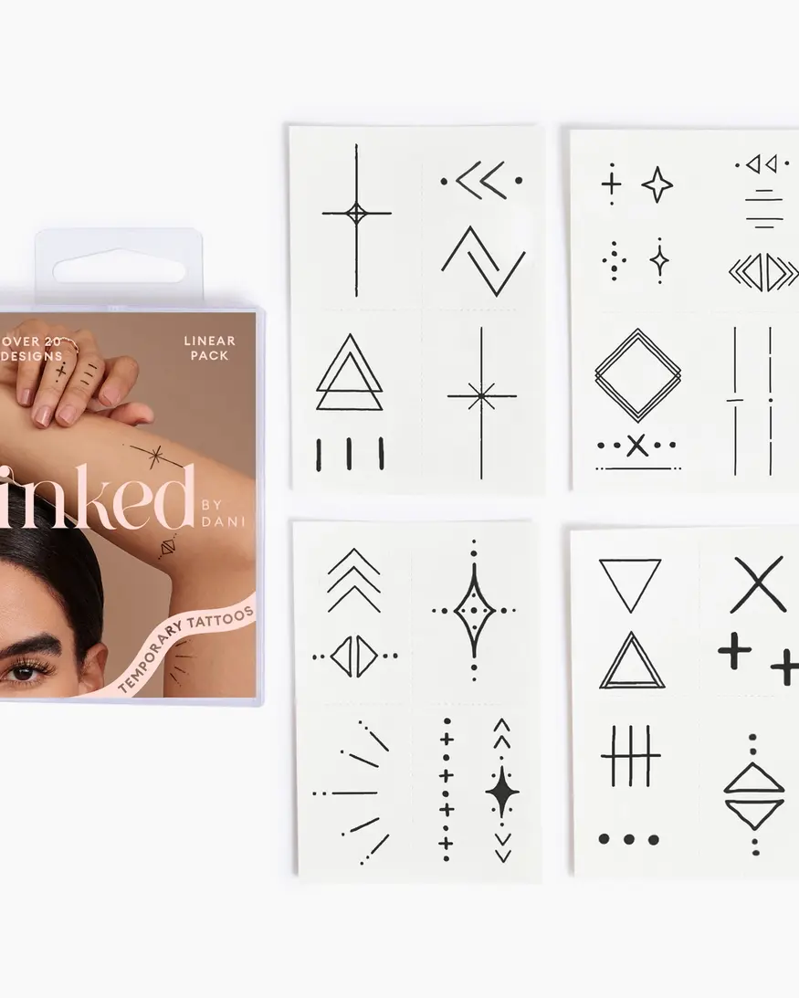 Inked By Dani Linear Temp Tattoo Pack