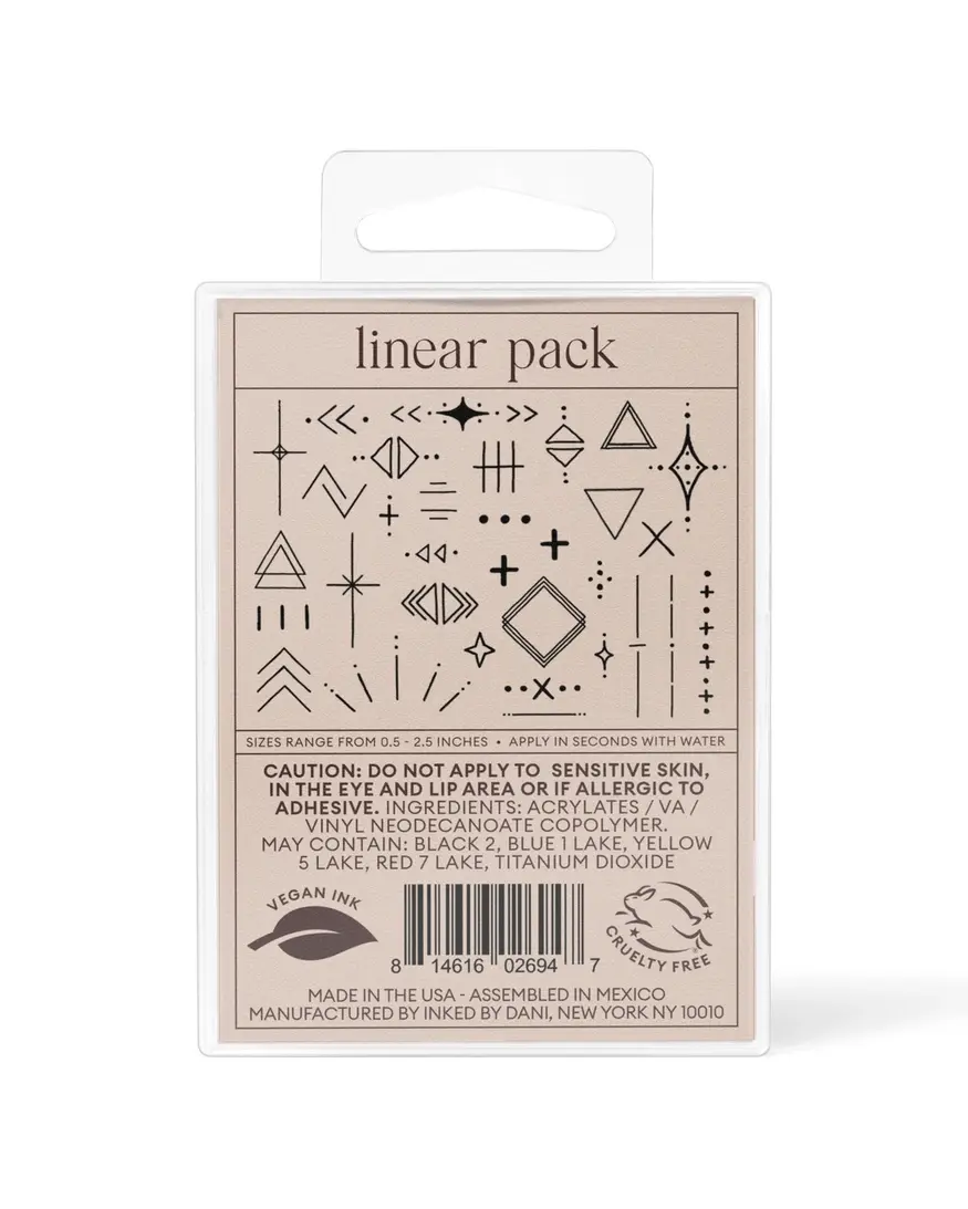Inked By Dani Linear Temp Tattoo Pack