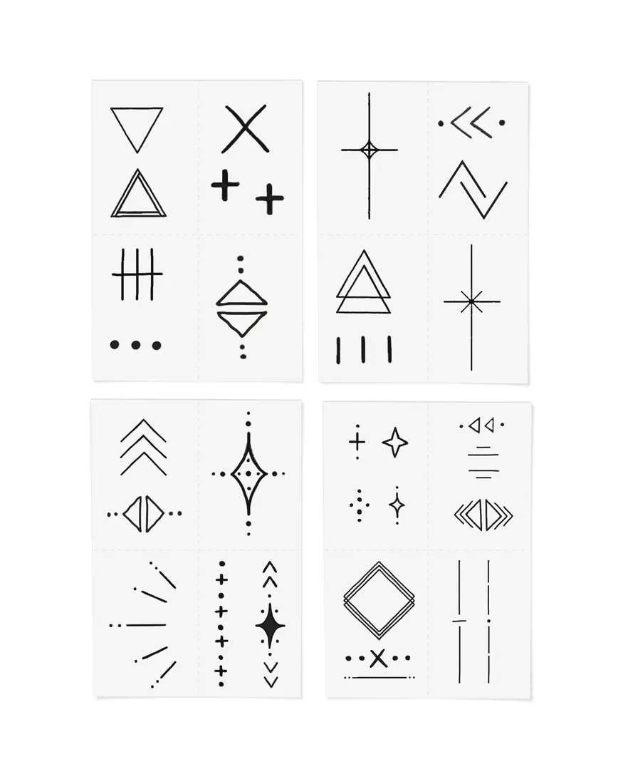 Inked By Dani Linear Temp Tattoo Pack