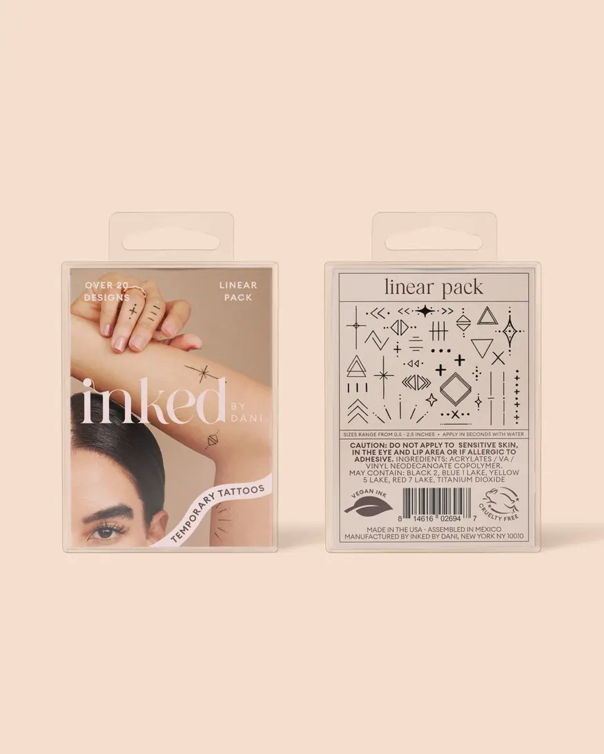 Inked By Dani Linear Temp Tattoo Pack