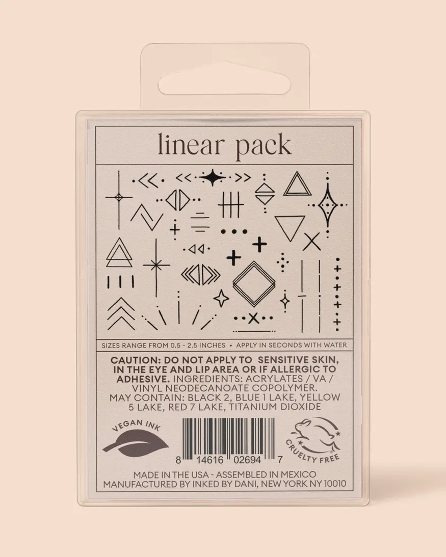 Inked By Dani Linear Temp Tattoo Pack