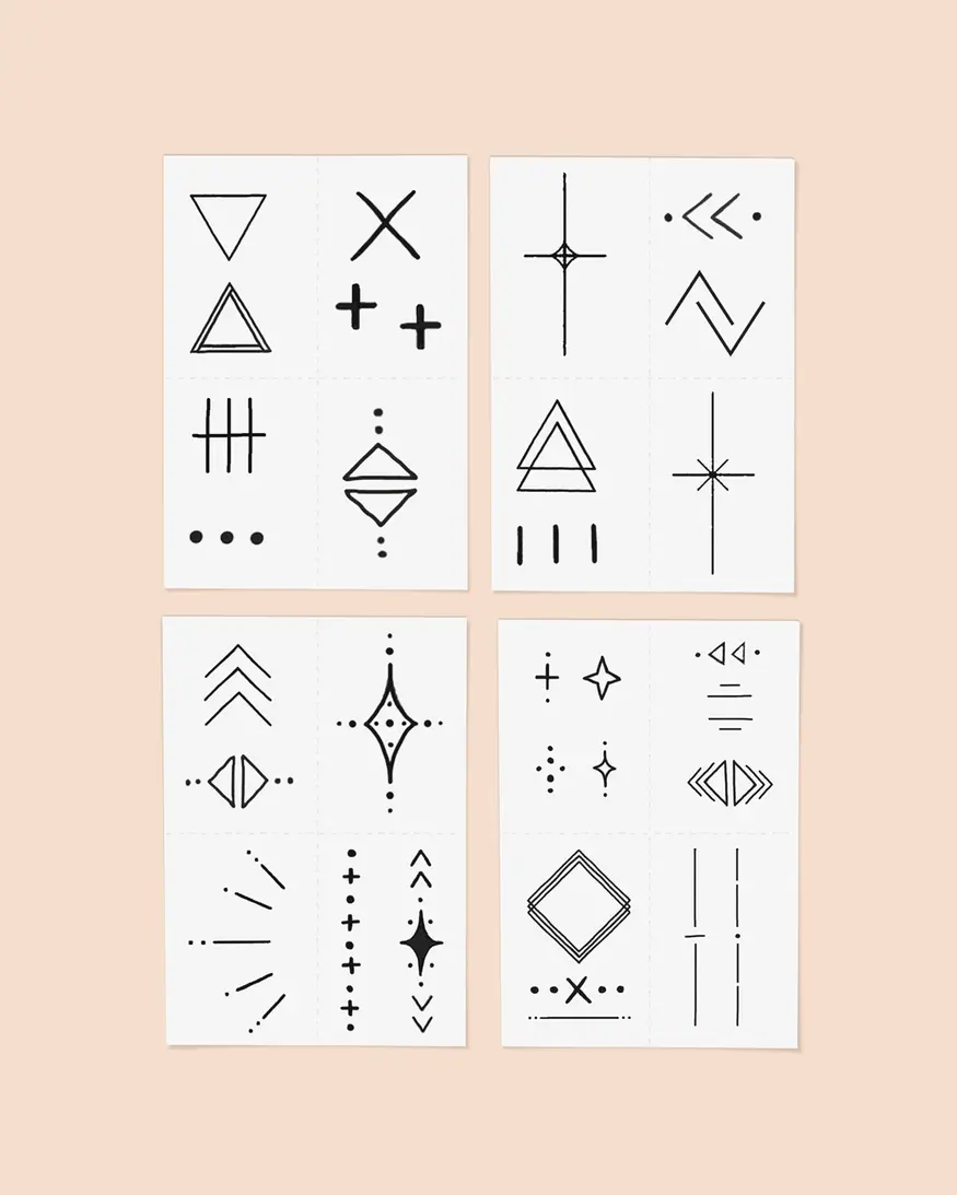 Inked By Dani Linear Temp Tattoo Pack