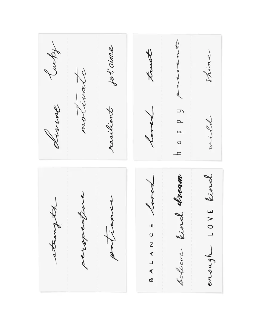Inked By Dani Statement Temp Tattoo Pack