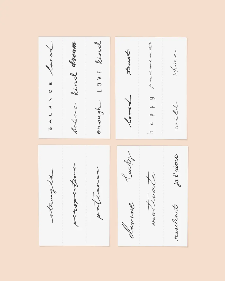 Inked By Dani Statement Temp Tattoo Pack