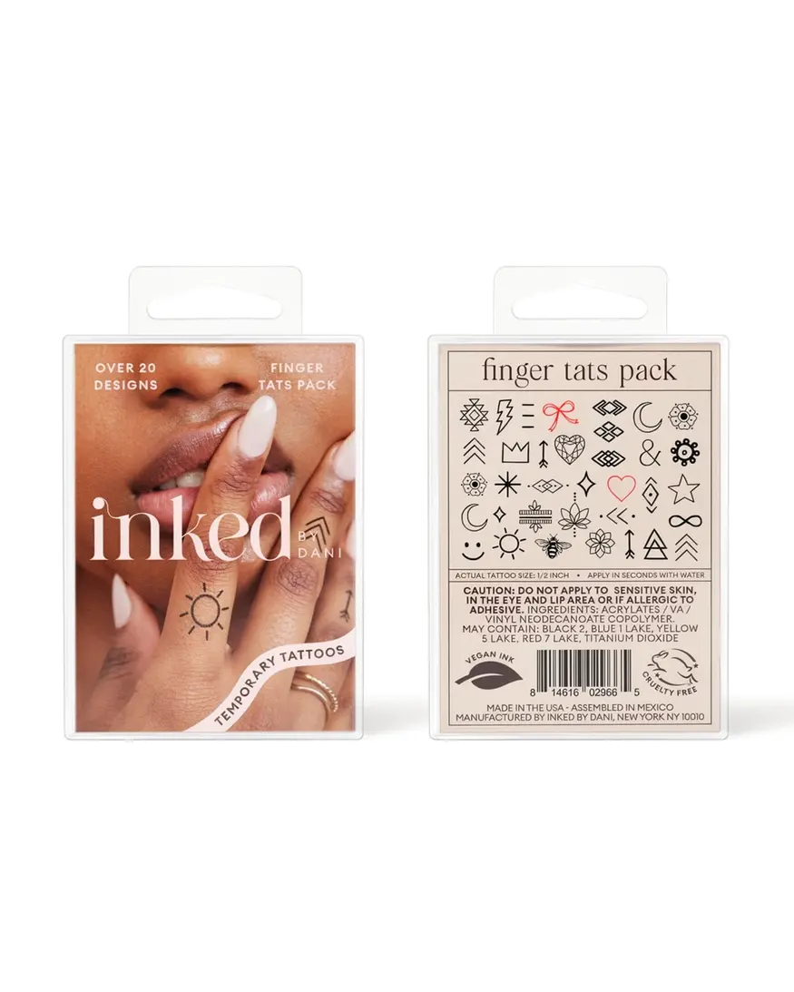 Inked By Dani Finger Tats Temp Tattoo Pack