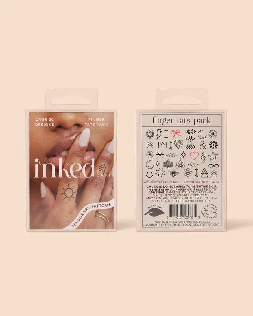 Inked By Dani Finger Tats Temp Tattoo Pack