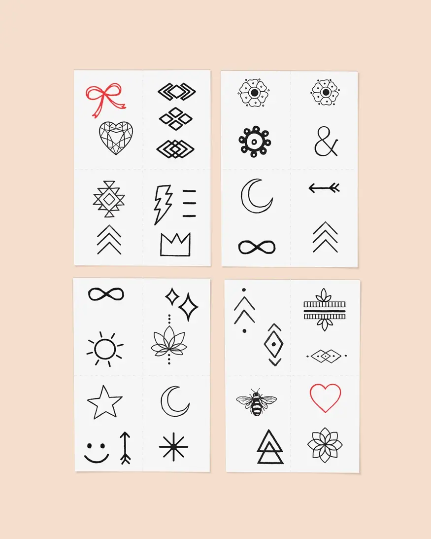 Inked By Dani Finger Tats Temp Tattoo Pack