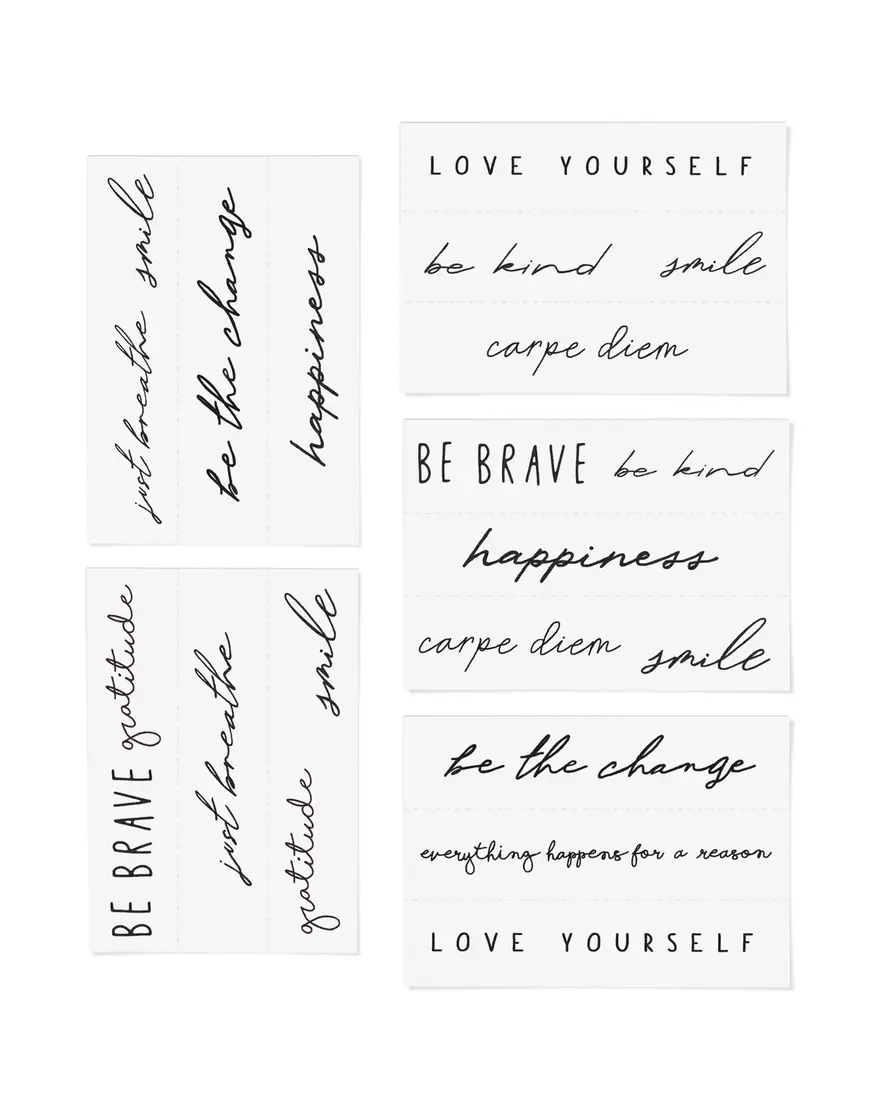 Inked By Dani Self Love Temp Tattoo Pack