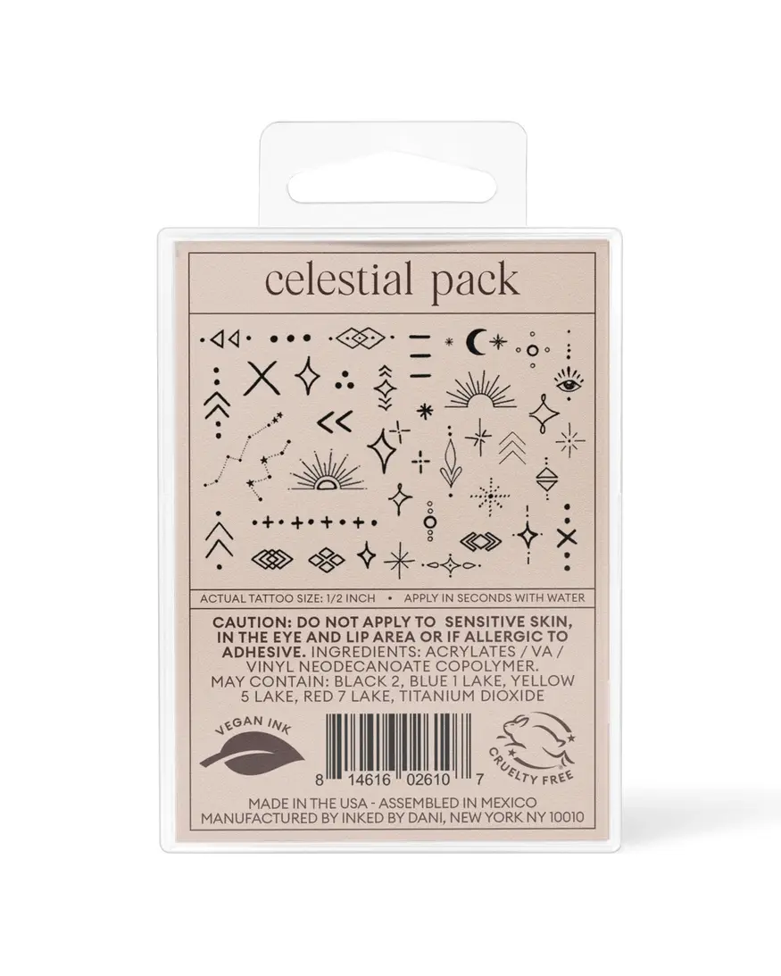 Inked By Dani Celestial Temp Tattoo Pack