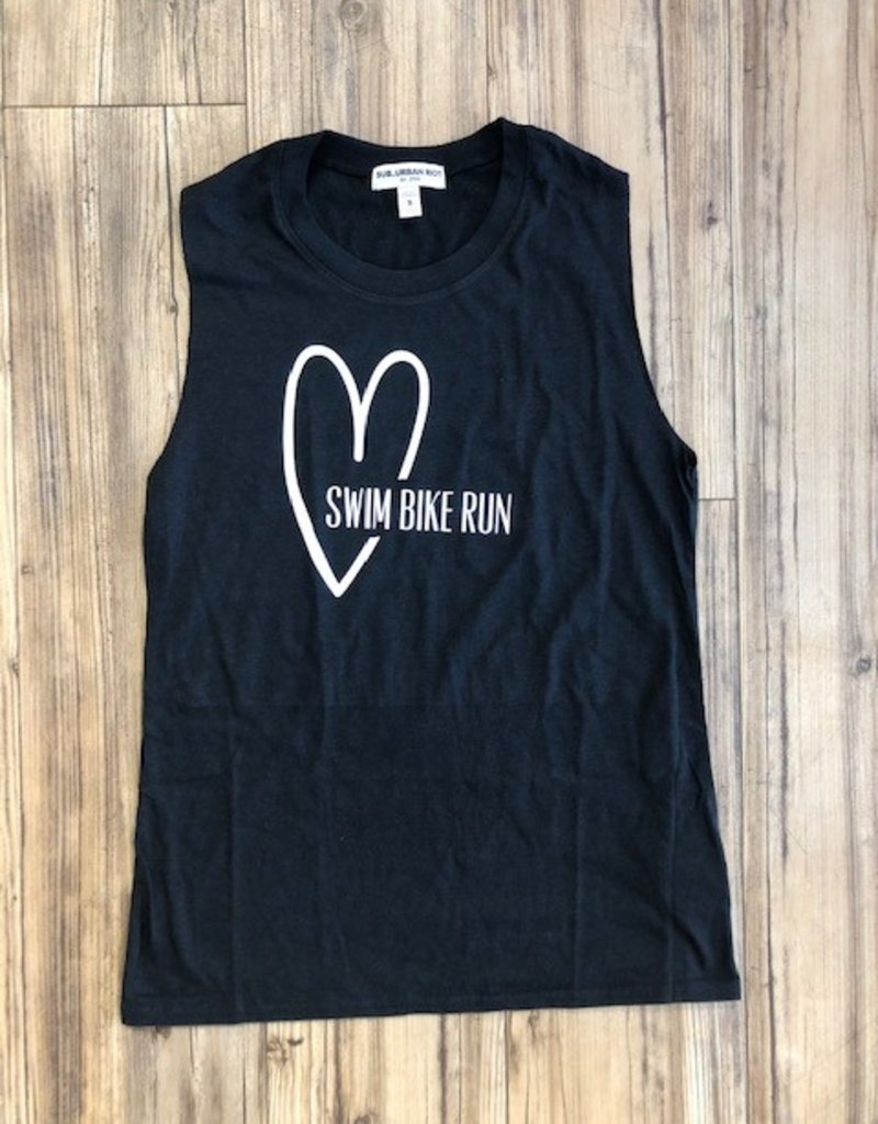 Heart Swim Bike Run Women's Tank