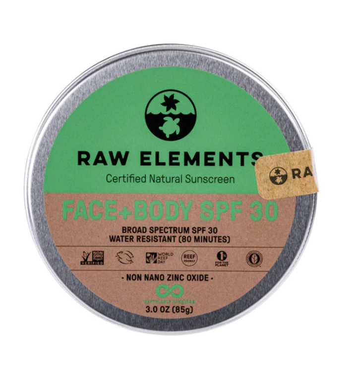 Raw Elements Raw Elements Face + Body Sunscreen TIN