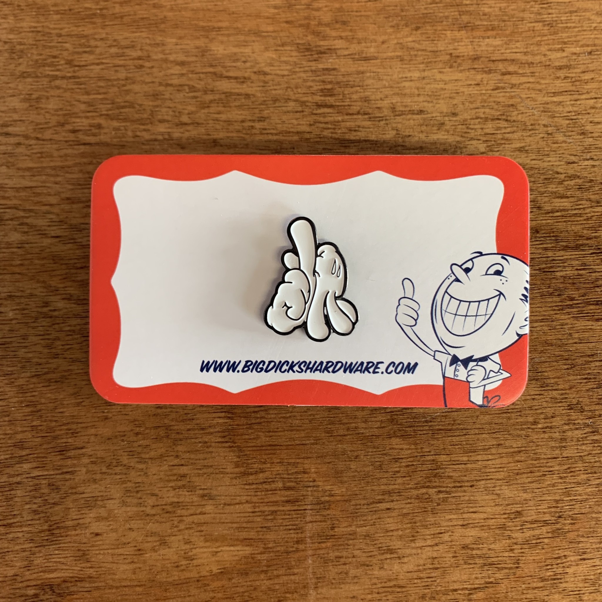 Dissizit Pin - LA Hands - White (Size 1")