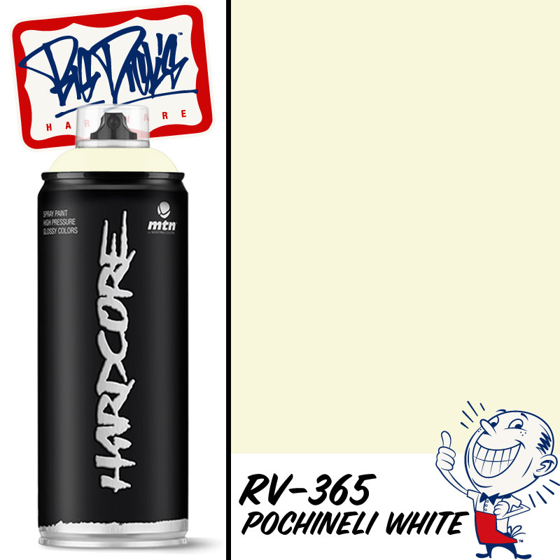 MTN Hardcore Spray Paint - Puchineli White RV-365