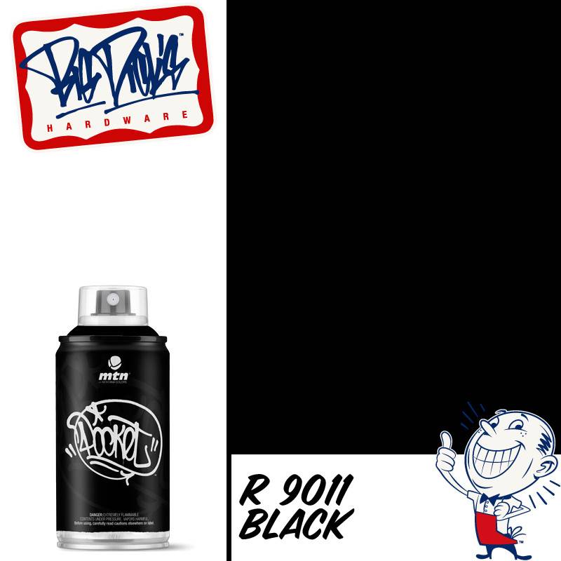 MTN Pocket Spray Paint - Black R-9011