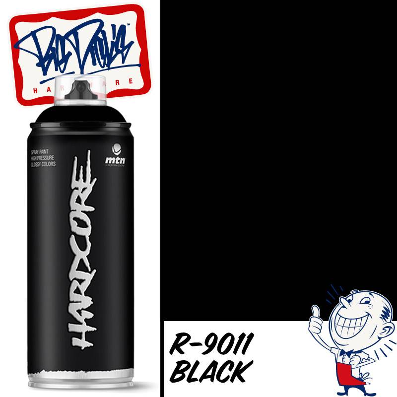 MTN Hardcore Spray Paint - Black R-9011