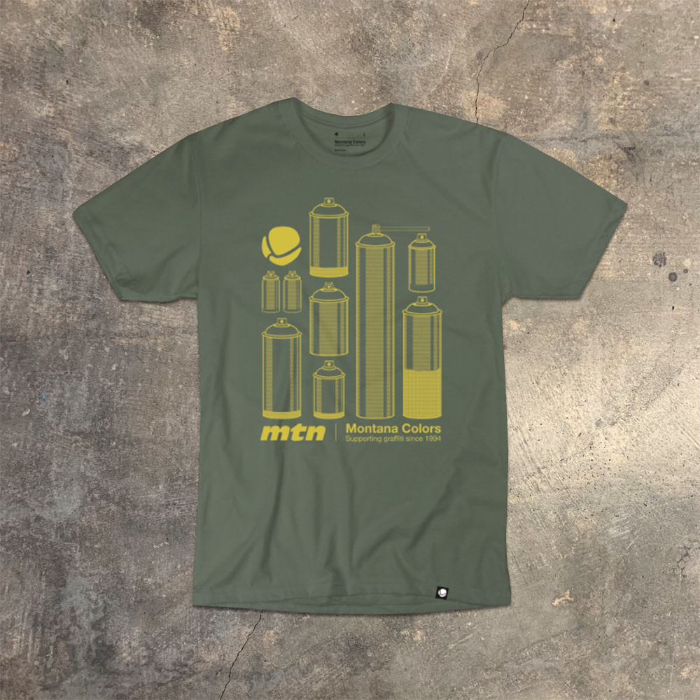 MTN Tee - Can Columns - Olive