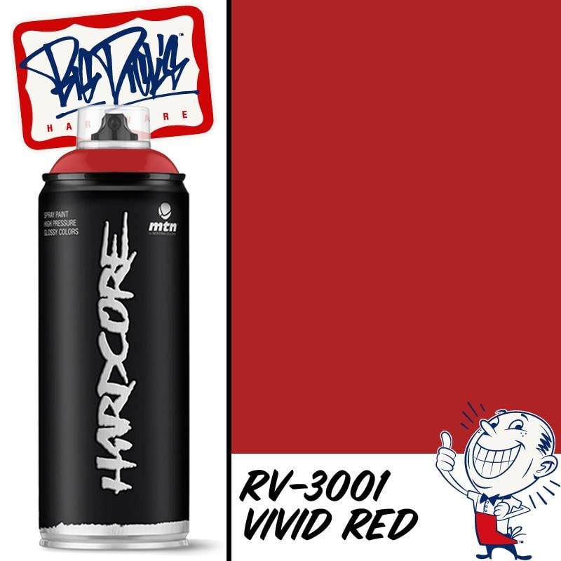 MTN Hardcore 2 Spray Paint - Vivid Red RV-3001