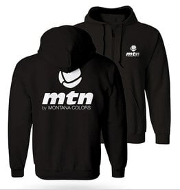 MTN Zip Hoodie - Crew Logo - Black