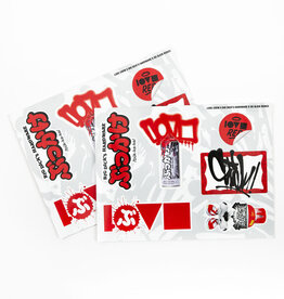 Love Crew Sticker Sheet - Love Red x Bu (8.5" x 11")