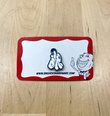 Dissizit Pin - LA Hands - White/Blue Drip (Size 1")