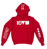 Love Crew Champion Pullover Hoodie - Bu - Red