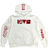 Love Crew Champion Pullover Hoodie - Bu - White