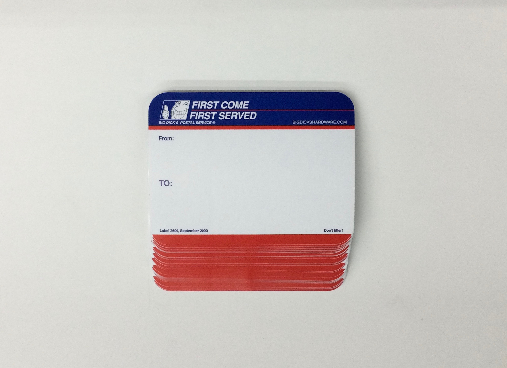 Eggshell Sticker Priority - Dick Slaps - 70pk