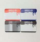 Eggshell Sticker Hello My Name Is  - Dick Slaps - 70pk