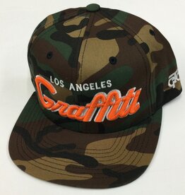 Graffiti The City Snapback - Los Angeles Graffiti - Camo/Orange
