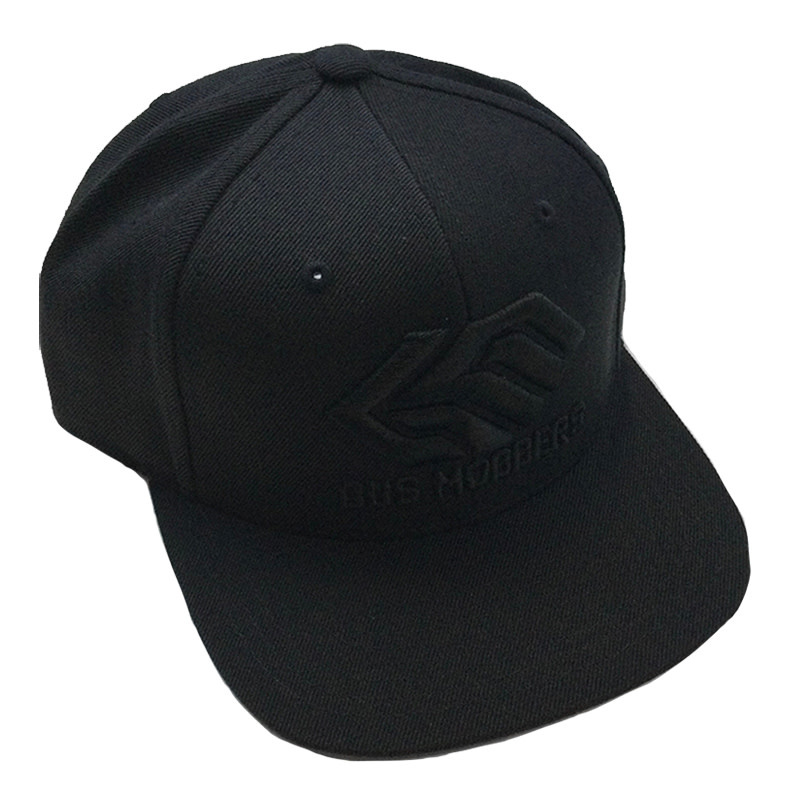 Bus Mobbers 3D Logo Snapback - Black/Black