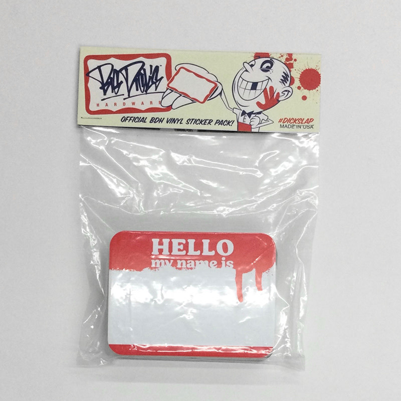 Eggshell Sticker Pack - Hello My Name Is - Dick Slaps - 70pk