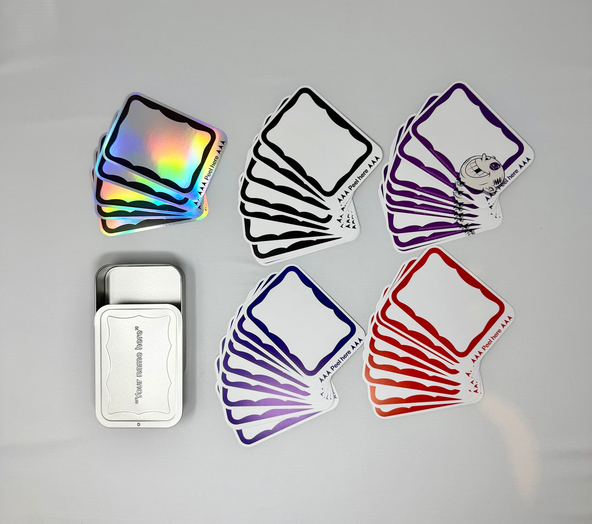 Big Dicks Hardware Destructible Vinyl Slaps - Badge Set