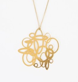 SALE Melissa Borrell Circles Gold Necklace