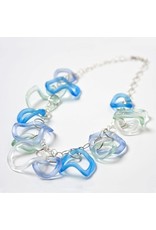 Smart Glass Recycled Jewelry Ocean Wave Necklace