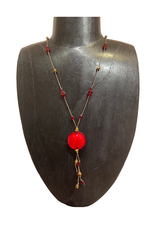 Marlene VanBeek Jewelry Murano Pendant Necklace - Red